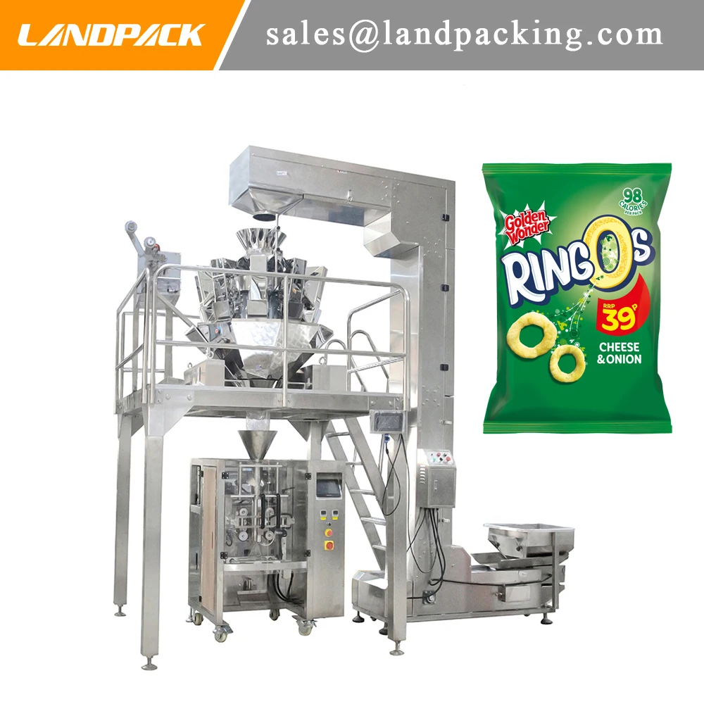 Onion Rings Automatic Vertical Form Fill Seal Machine Puffed Food