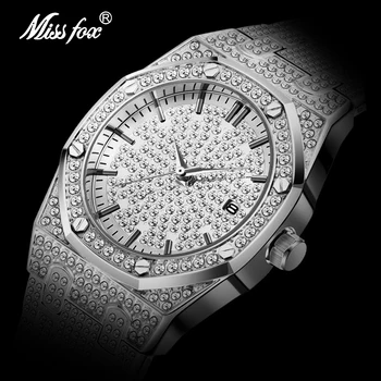 

Dropshipping 2020 Audemars Royal Oak Model Diamond Watch For Men Luxury Brand Quartz Waterproof Wristwatch Relogio Masculino
