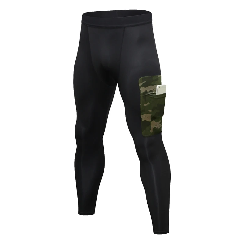 Compression pants men pocket gym leggings camo sport pants sweatpants breathable slim tight pants sport9s