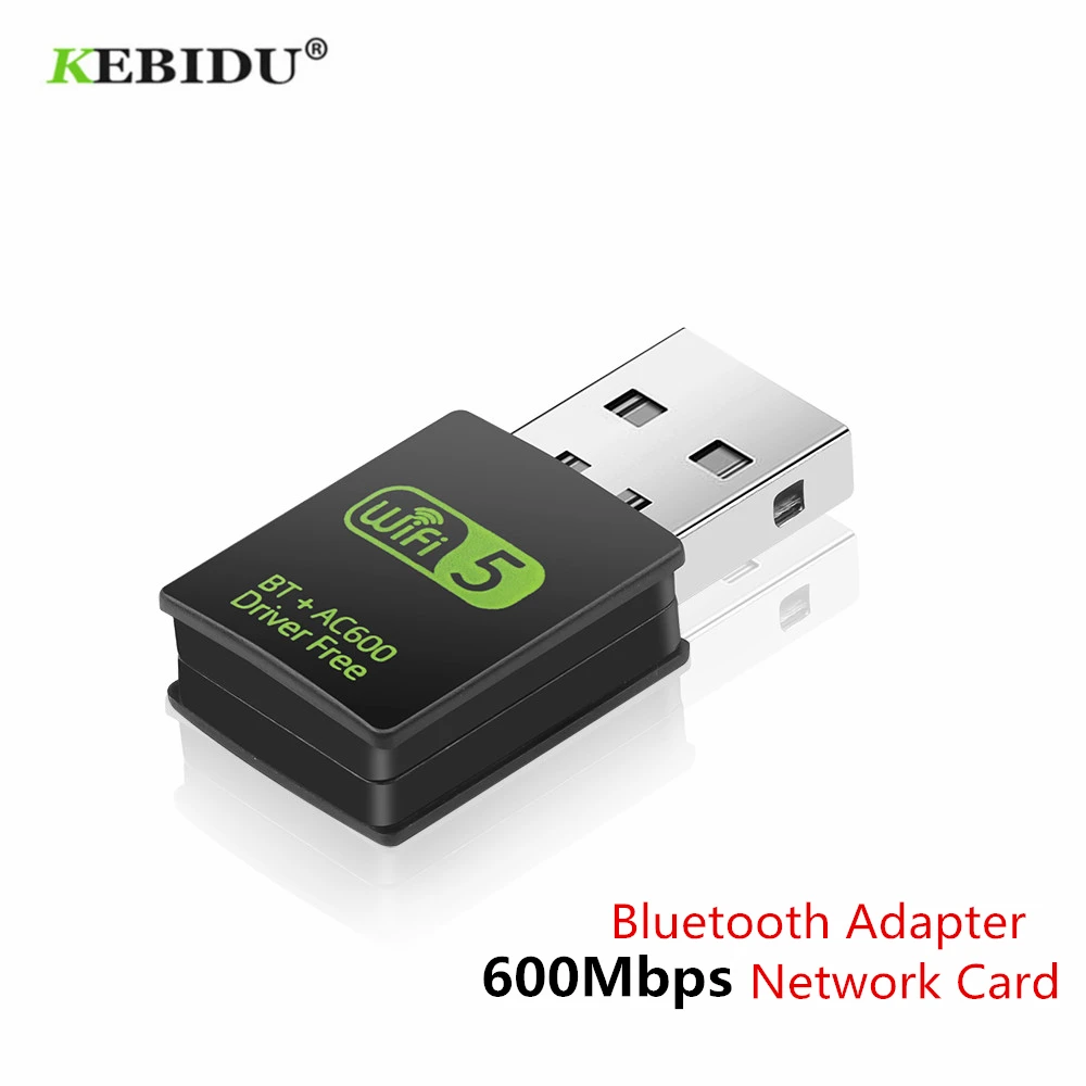 KEBIDU беспроводной USB WiFi Bluetooth адаптер 600 Мбит/с Wi-Fi адаптер для ресивера 2,4G Bluetooth 4,0 сетевая карта передатчик 802.11b/n/g