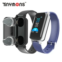 Tinymons T89 Смарт-часы для мужчин с Bluetooth наушниками женские Смарт-часы Поддержка BT вызова фитнес-Браслет Пульс смарт-браслет
