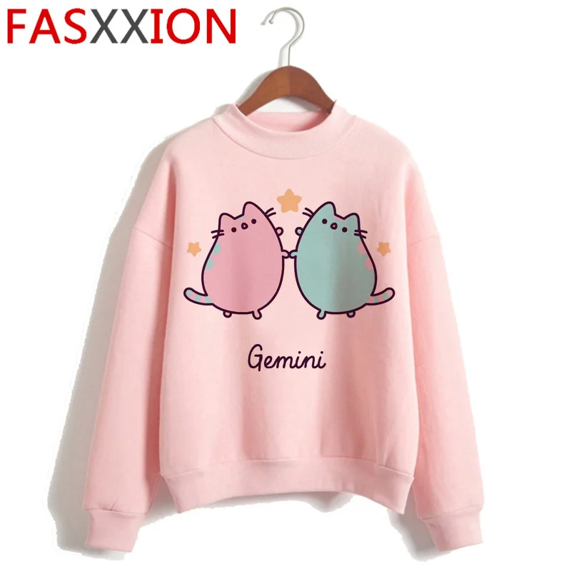 Pusheen Kawaii Harajuku корейский стиль толстовки для женщин Ullzang милый кот 90s Забавный мультфильм толстовка графическая мода толстовка женская - Цвет: H4465