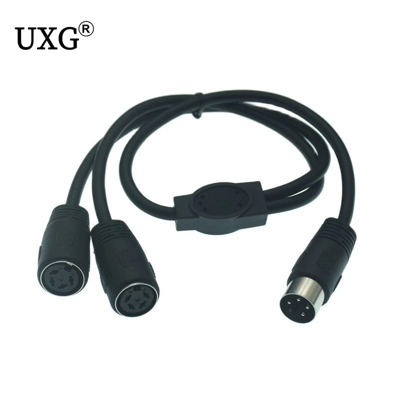 Cavo Adattatore Midi Din A 4 Pin Splitter Y, Midi 4 Pin Maschio A Doppio Cavo Audio Di Prolunga 2 X Din-4 Femmina Per Prodotto Digitale
