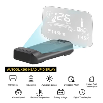 

X500 Vehicle Car Electronic HUD Head-Up GPS Alarm Windshield Projector Auto