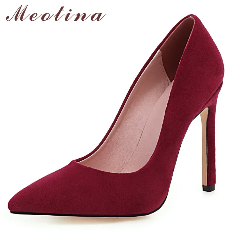 

Meotina High Heels Women Pumps Elegant Extreme High Heels Party Shoes Shallow Pointed Toe Shoes Ladies Spring New Plus Size 4-12