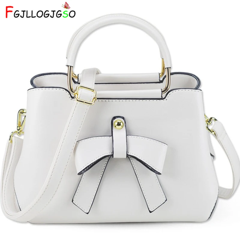 

FGJLLOGJGSO Brand shoulder bag Fashion Leather Female handbag bowknot crossbody bags for women messenger bag Lady bolsa feminina