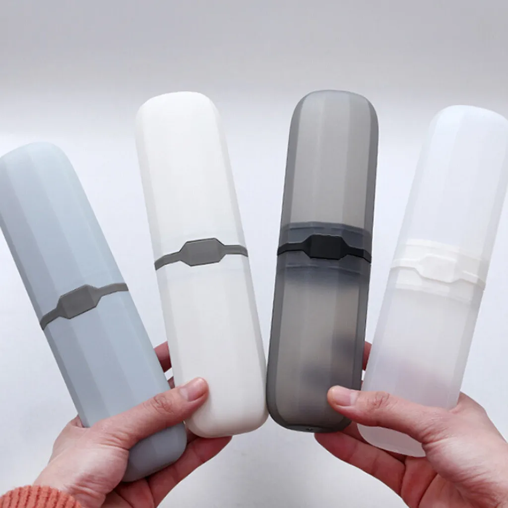 

1pc Toothbrush Tube Health Tooth Brushes Protector Cover Case Dustproof Wheat Straw Portable Travel Toothbrush Box Holder
