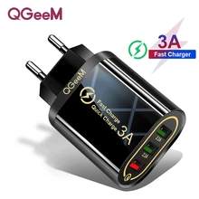 QGEEM Quick Charge 3,0 3 USB зарядное устройство для iPhone быстрое зарядное устройство для Xiaomi QC 3,0 портативное зарядное устройство для телефона зарядный адаптер