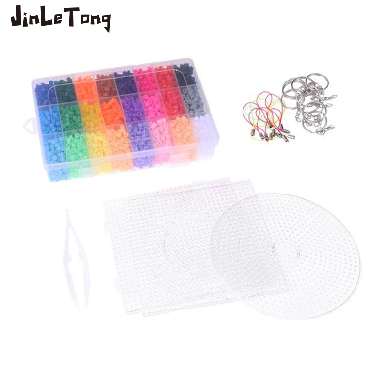 JINLETONG 2400 штук в штучной упаковке 24 цветов hama Bead 5 мм EVA Детский Набор для творчества