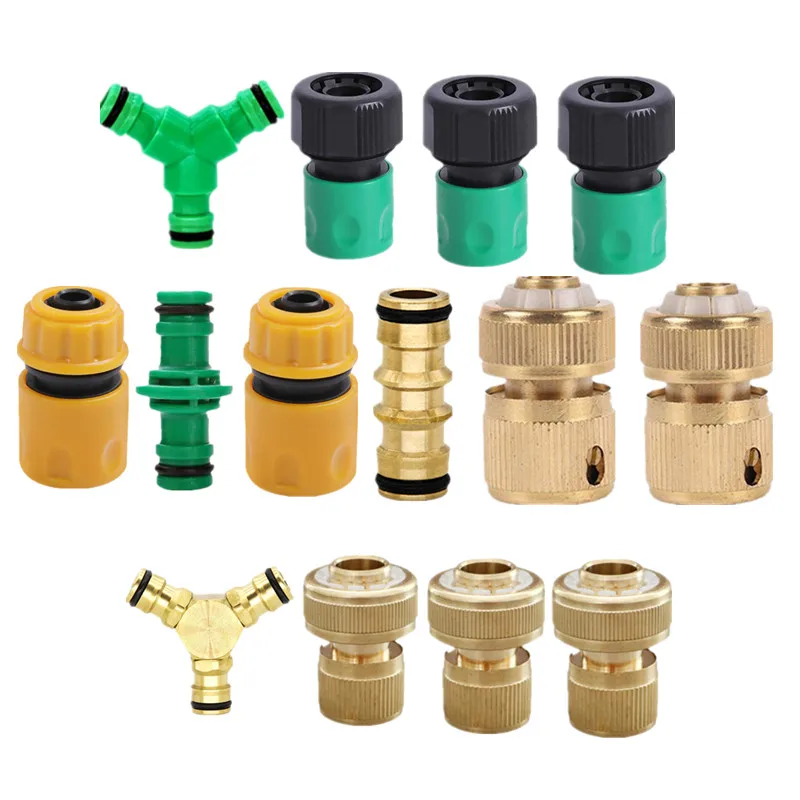 

Extension Joint 2-Ways Hose Couplings 3-Ways Hose Connector With Flow Connector Set Garden Watering Tools Hose Repair Connector