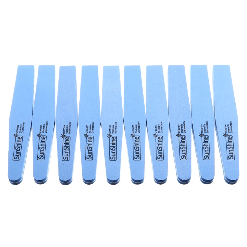 

10pcs Rhombus Manicure Sponge Nail File Grinding Tool Sanding Buffer File Double-sided Buffing Block Random Color