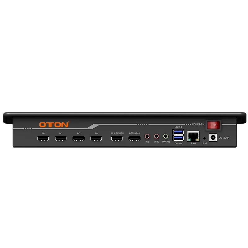 ⁦سويتشر فيديو احترافي Oton S06-A 4 HD MI للبث المباشر والانتاج التلفزيوني وهو المنافس لـ Atem Mini Pro⁩ - الصورة ⁦4⁩