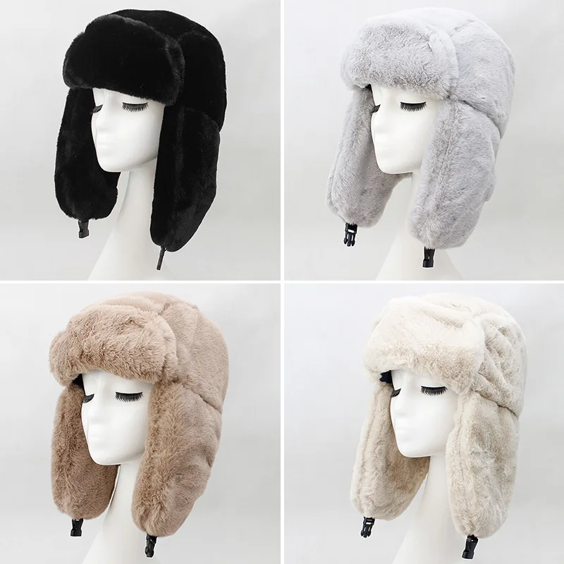 Мужская и женская шапка ушанка CAMOLAND теплая Русская Шапка из искусственного