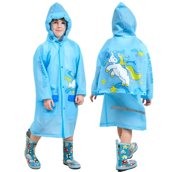 

Unicorn Rain Coat Cartoon Kids Rain Cost Children Cartoon Poncho Single-person Rainwear/Raincoat/Rainsuit Boys Girls Poncho
