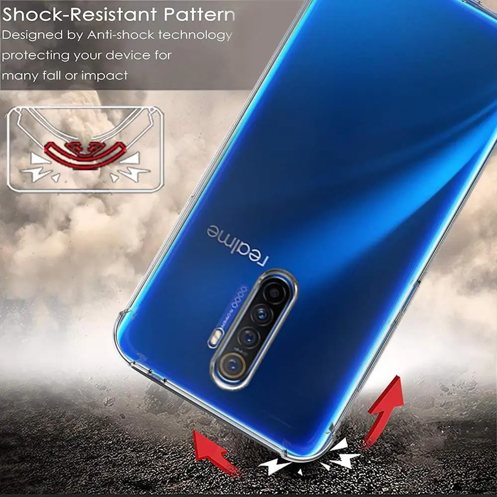 Clear Silicone Protective Phone Case with Reinforced Corners and Bumper Design