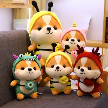 

25cm Cute Kawaii Dog Shiba Inu Animal Doll Soft Plush Toy Quality Baby Sleeping Birthday Gift Girl Child Decoration Comfort Baby