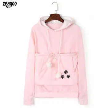 

Women Casual Hooded Neck Long Sleeve Cute Spring, Autumn Print Loose Long Mid Calf Pullover Hoodies