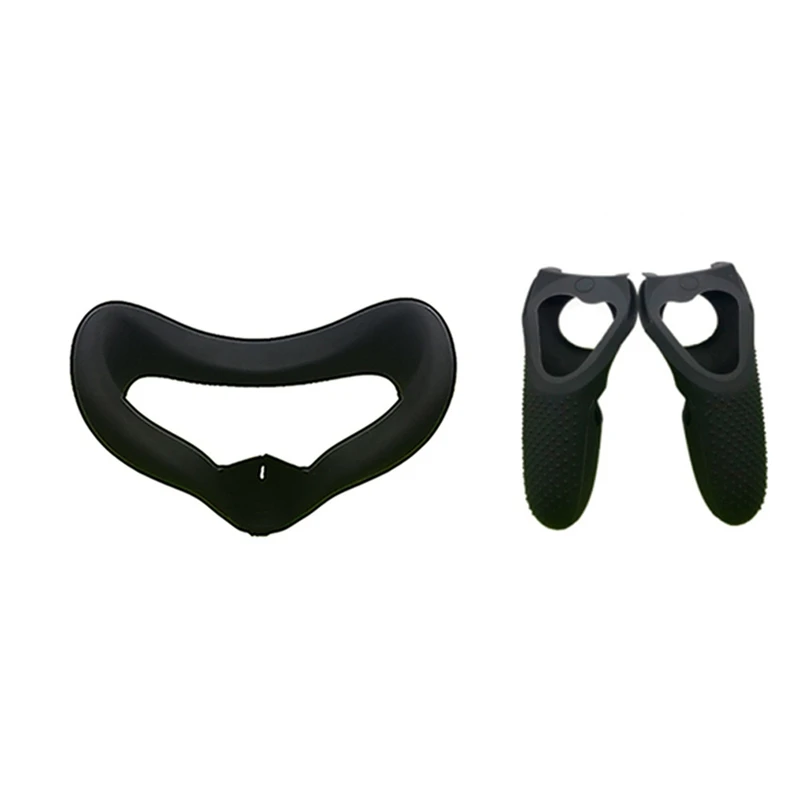 

3Pcs Eye Mask Cover Kit for Oculus Quest VR Headset Anti-Sweat Unisex Anti-Leakage Light Blocking Soft Silicone Eye Cover(Black)