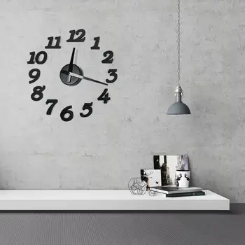 

Free Shipping New Clock Watch Wall Clocks Diy Double-Sided Adhesive Stickers Home Decoration Living Room Quartz Needle