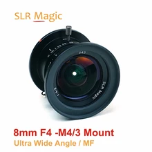 SLR Magic 8mm f/4.0 stały obiektyw główny ręczny obiektyw Ultra szerokokątny obiektyw aparatu do aparatów M4/3 Panasonic Olympus