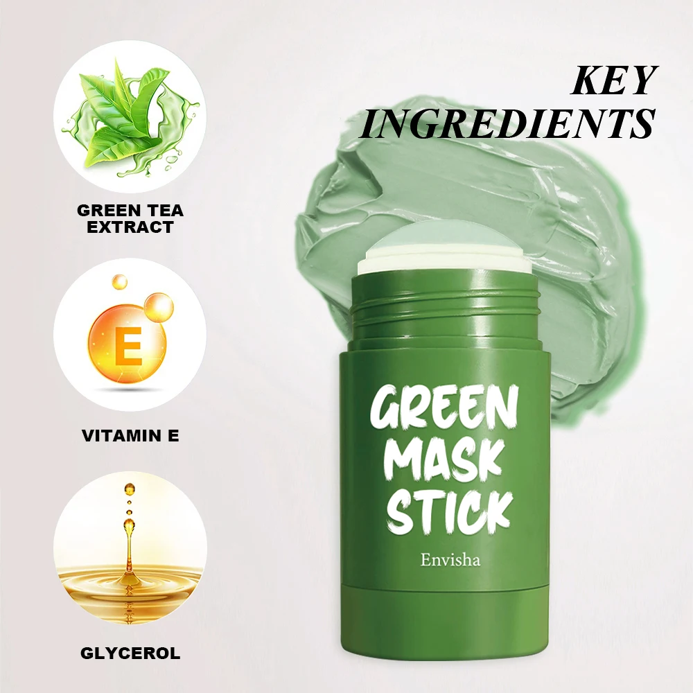 Eggplant & Green Tea Kaolin Clay Facial Mask - Acne-Fighting, Anti-Aging & Deep Hydration Formula