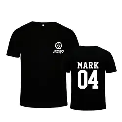 Kpop модные GOT7 встречи альбом концерт Mark JB JR Джексон BamBam из хлопчатобумажной ткани, раздел-футболки K-POP футболки PT432