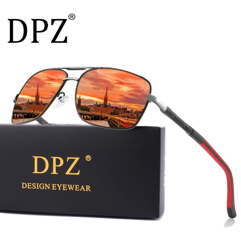 Солнцезащитные очки DPZ Мужские поляризационные авиаторы в стиле ретро
