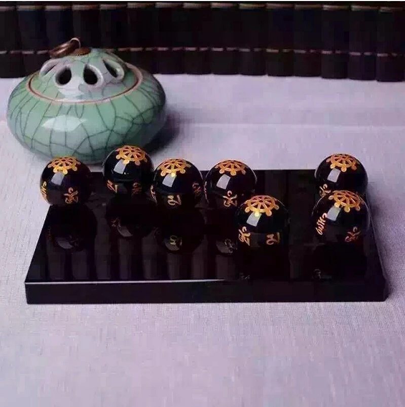 622+++++Pure natural Obsidian &quotlucky big dipper anti villain feng shui ornaments | Дом и сад
