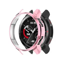 Durable TPU Screen Protector Case for Huawei Honor Watch GS Pro - Protective Shell Cover Replacement Accessory (Pink)
