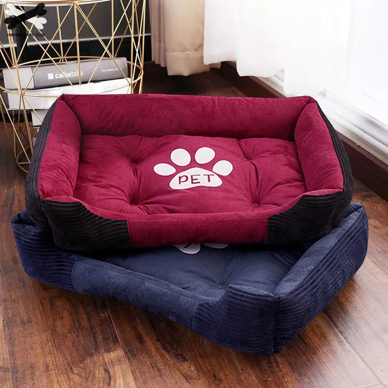Paw Print Pet Bed Large House For Large Dog Puppy Kennel Waterproof Cat Litter Four Seasons Nest Warm Pet Supplies bed linen Paw Print Pet Bed Large House For Large Dog Puppy Kennel Waterproof Cat Litter Four Seasons Nest Warm Pet Supplies bed linen