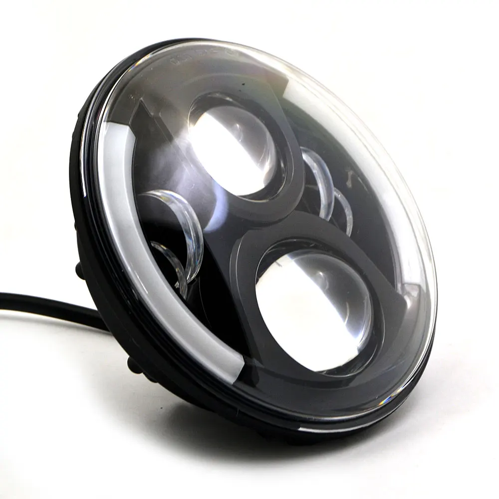 7 дюймов светодиодный Кафе Racer DRL фары Запчасти для Harley Davidson Touring Trike FLS FLSTC FLSTF FLSTFB FLSTN аксессуары