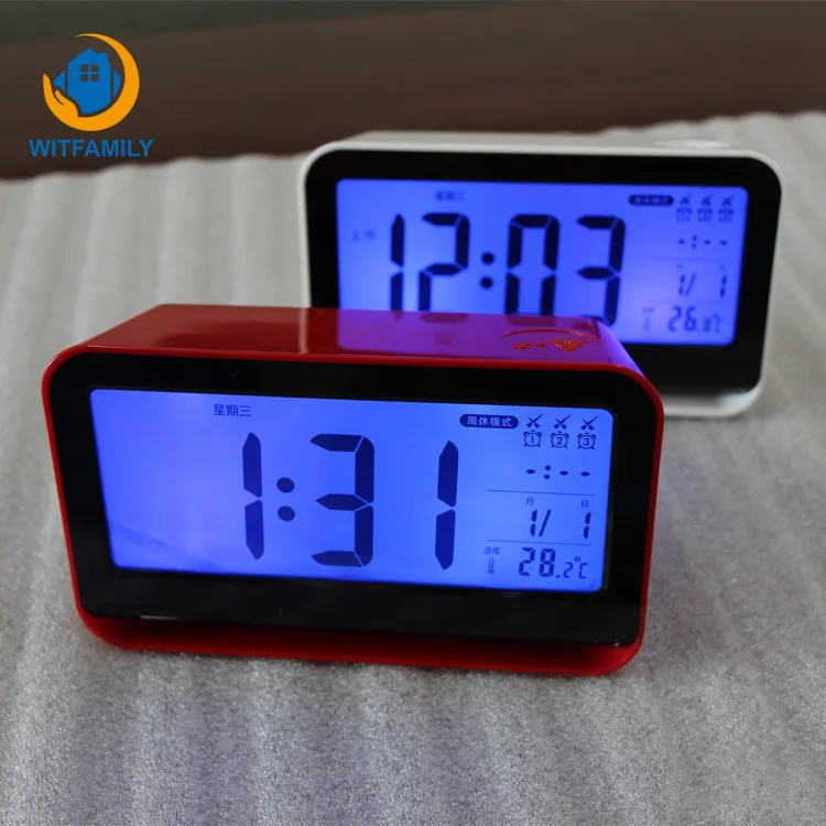 

LED Digital Desktop Clock Low Light Perpetual Calendar Clock Can Set Three Groups of Alarm Multi-function Electronic Clock