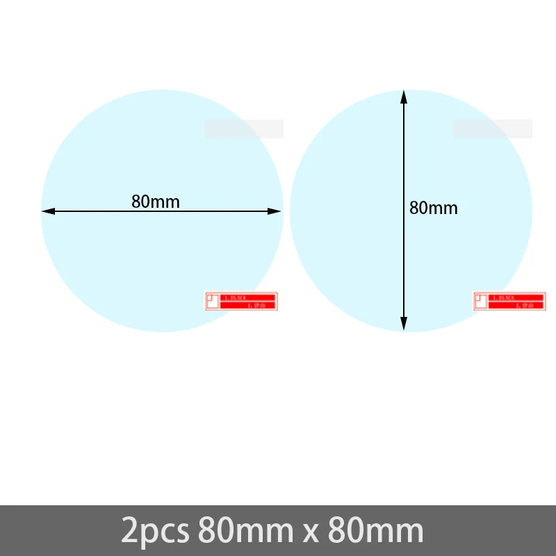 Для hyundai Tucson 2005~ ix35 JM лм TL полное покрытие противотуманная пленка заднего вида аксессуары для зеркал 2008 2010 - Название цвета: 2pcs 80mm x 80mm
