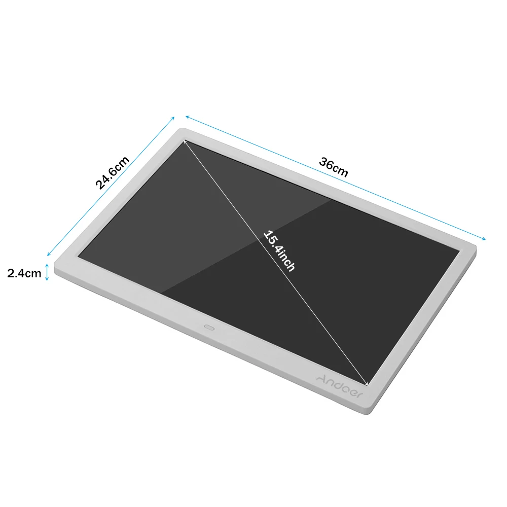 Andoer 15,4 дюймов 1280*800 разрешение светодиодный цифровая фоторамка фотоальбом 1080P HD видео воспроизведение для подарка близким друзьям