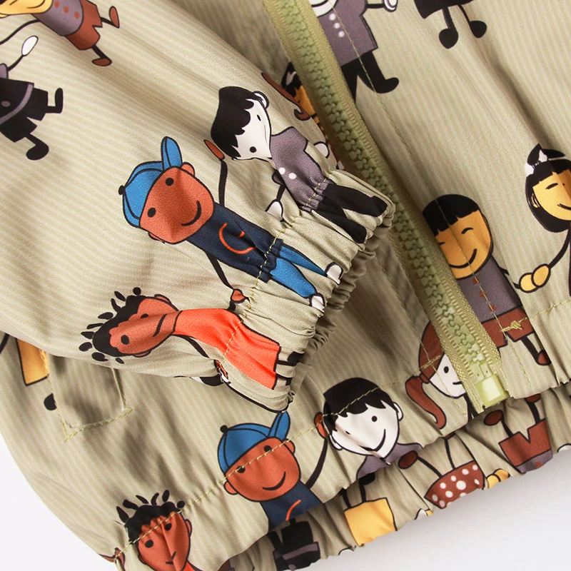 New Summer Autumn Kids Jackets Fashion Cartoon Print Baby Girls & Boys Outerwear 1-7Y Children Hooded Top Clothes For boys/girls