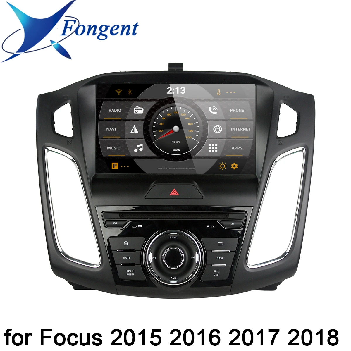 9 дюймов ips Экран Android автомобильный мультимедийный плеер для Ford Focus 2012 2013 Авто Радио DVD gps PX6 RK3399 гекса-core - Цвет: focus 2015-2018