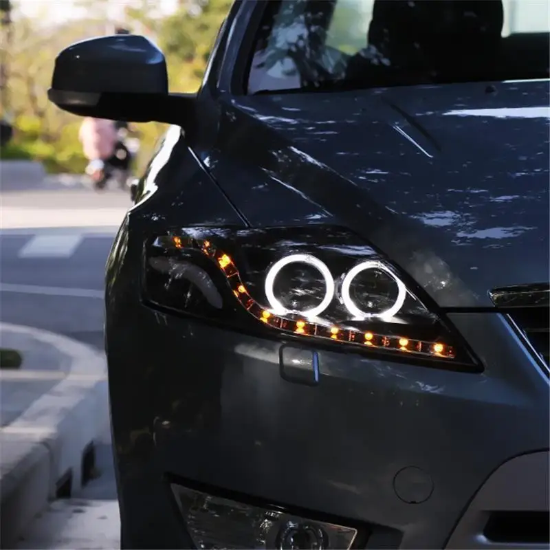 Luces боковой указатель поворота Drl фары в сборе запчасти Neblineros Led Para авто автомобили Освещение Фары для Ford Mondeo