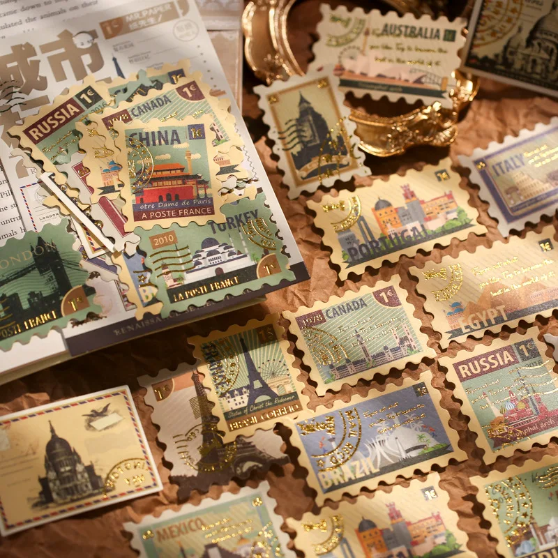Retro Scrapbooking Vintage Stamp Scrapbooking Stamps Stickers 40