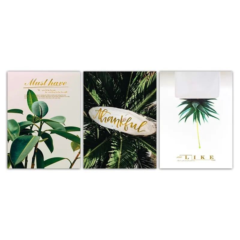 

Nordic Poster Prints Tropical Rain Forest Plant Pictures Modern Canvas Green Leaves Paintings For Modern Home Wall Art Decor