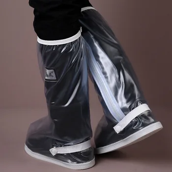 

Men And Women Thick Bottom Transparent Fashion Rain Boots Waterproof Shoe Cover Anti-slip Adult Anti-slip Rainy Day rain boots