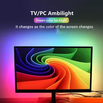 

DIY Background TV PC Dream Screen LED Strip HDTV Computer Monitor Backlight Display Fantasy Decorative Light Strip 1/2/3/4/5m