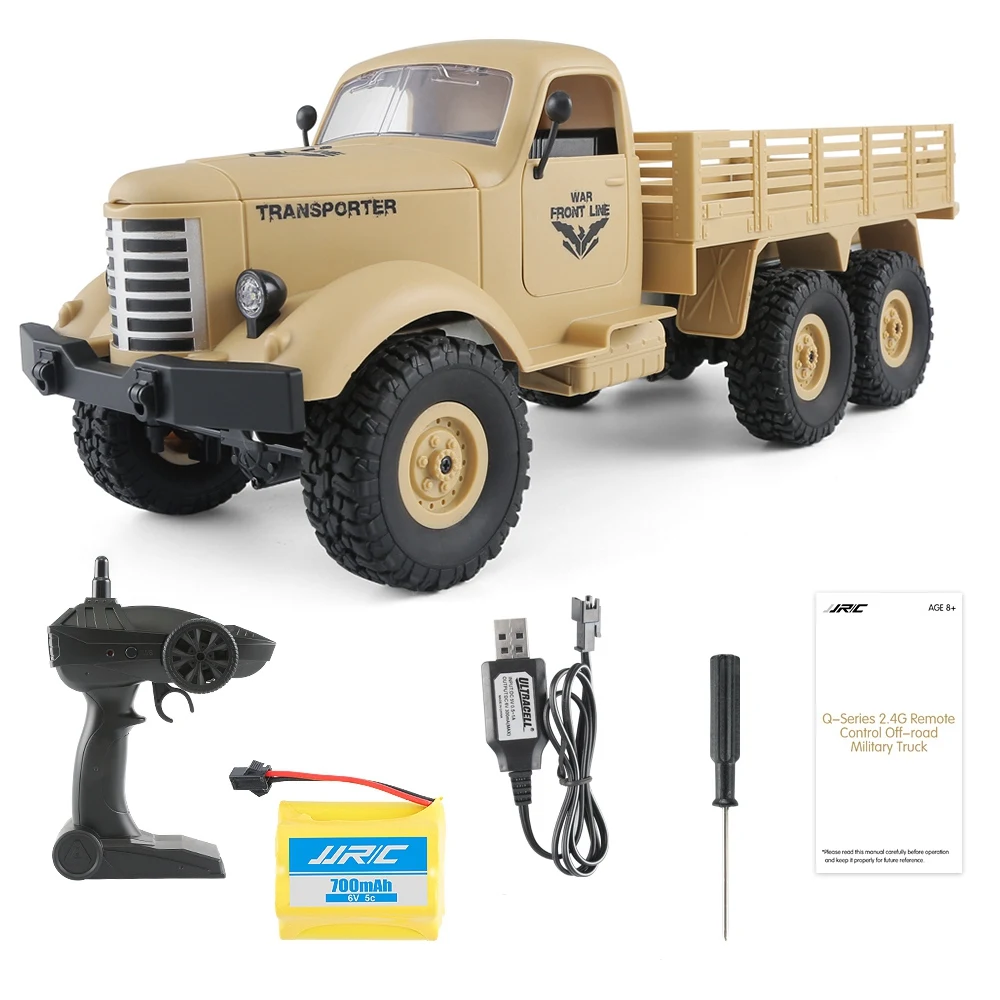Cena 116 2.4G 6WD pilot zdalnego sterowania ciężarówki wojskowe 6 napęd na wszystkie koła Off Road RC Model pojazdu armii wspinaczka samochodów auto armia ciężarówka zabawki chłopięce