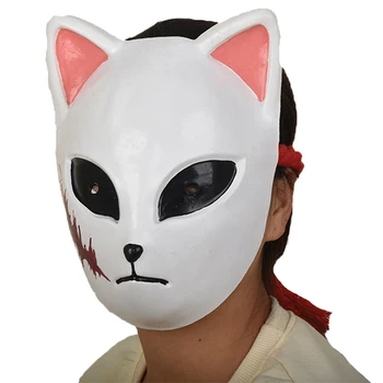 

Anime Sabito Kamado Tanjirou Resin Mask Cosplay Demon Slayer Kimetsu No Yaiba Halloween Party Costume Collection Props Deluxe