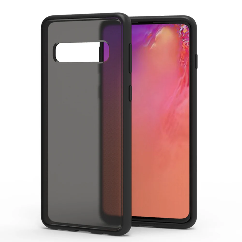 Black Ультра-тонкий мягкий чехол из ТПУ для samsung Galaxy S10 5G S10e прозрачная Противоударная задняя крышка для samsung S10 Plus оболочка - Цвет: Black