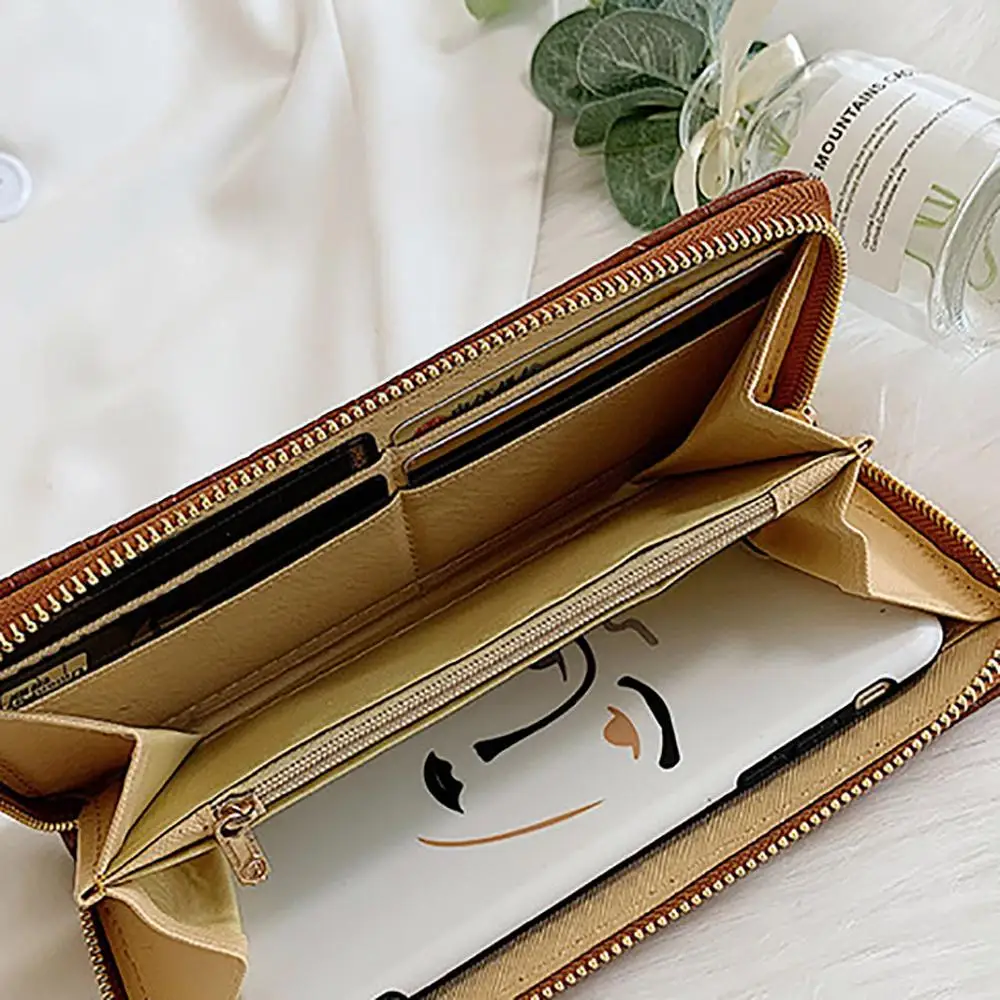 Женский Длинный кошелек на молнии модный офисный клатч с узором под камень