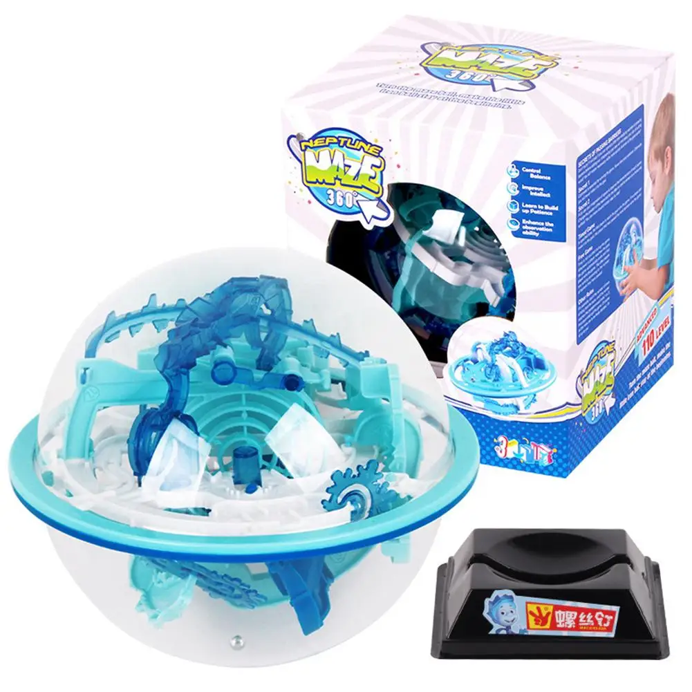 

110 Step 3D Puzzle Ball Magic Ball Labyrinth Sphere Globe Brain Tester Kids Toy