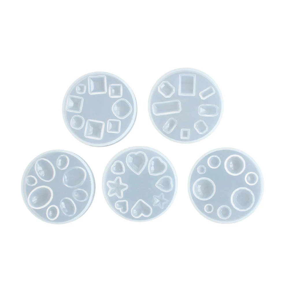 Cake Mold Round Love Diamond Rectangle Square Polygon Transparent Silicone Epoxy Crystal Pendant Crafts Decoration Mould |