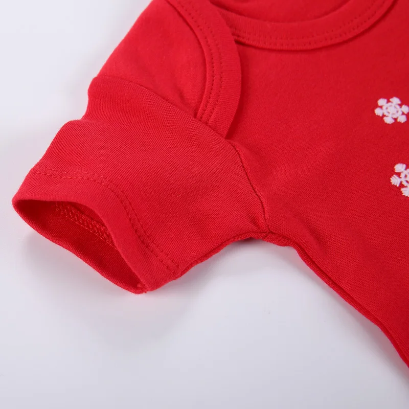 Детские комбинезоны с короткими рукавами; красные рождественские Комбинезоны из хлопка; Одежда для новорожденных; Roupas de bebe; комбинезон для мальчиков и девочек