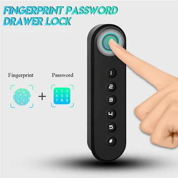 

Semiconductor Keyless Fingerprint Password Drawer Office Cabinet Electronic Coded Lock Waterproof Smart Finger Print Door Lock