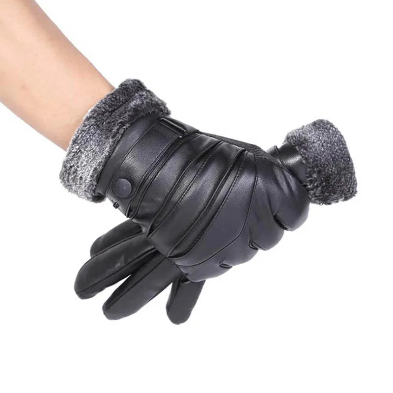 Calymel зимние перчатки с сенсорным экраном водонепроницаемые и бархатные теплые мужские PU перчатки оптом перчатки